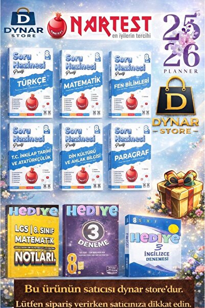 Nartest Yayınları Nartest 8. Sınıf PRESTİJ Türkçe-matematik-fen B-ingilizce- ...