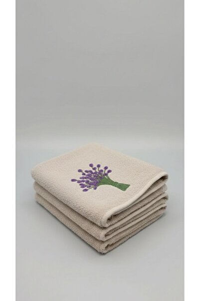 es home collection LAVANTA NAKIŞLI %100 PAMUK HAVLU