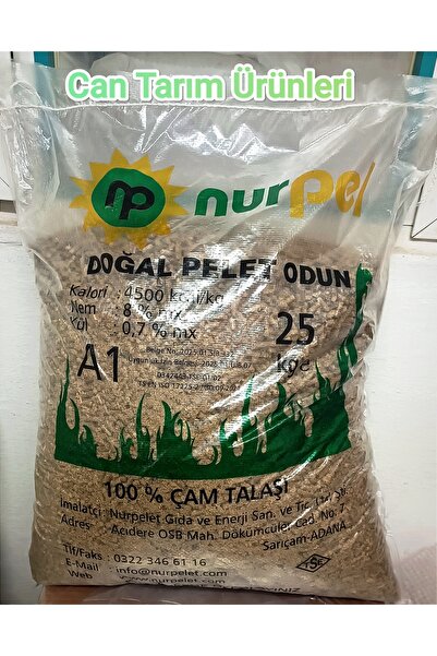 NUR PELET %100 Çam Peleti 4KG - 6mm Dumansız Çam Kokulu Yüksek Isı Değerli Ça...