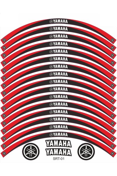 Yamaha YS 125 Jant Şeridi Siyah - Kırmızı