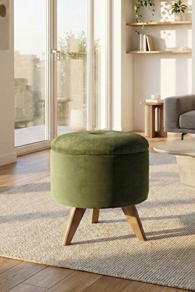 Zem Clara Sandıklı Puf, Haki Yeşil