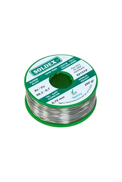 Soldex 0.75 mm 200 g Kurşunsuz Lehim Teli (%99,3 Sn / %0,7 Cu)