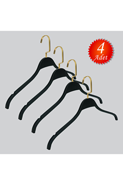 NYN خطاف خشبي من النيكل (للبلوزات، الفساتين، القمصان) 4 قطع