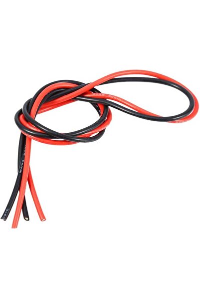 China Robotistan 12 AWG 1 Metre Siyah ve Kırmızı Silikon Kablo