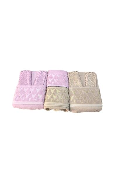 ROYAM Cotton Paris Jacquard Cotton 6 Piece Family Bathrobe Set