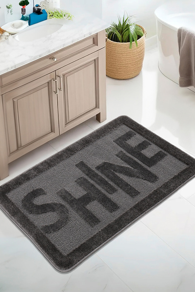 Konfor Halı Natural Non-Slip Base Bathroom Mat Long-Lasting Soft Textured Wat...