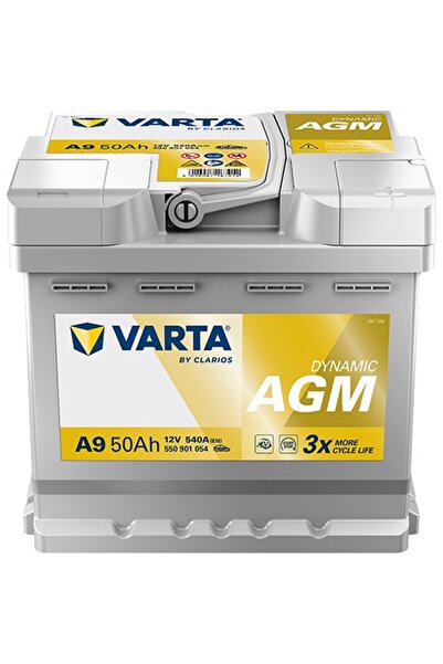 Varta A9 12V 50Ah 540A Dynamic Start Stop Agm Akü (Üretim Tarihi:2025)