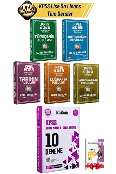 CBA Akademi 2026 CBA KPSS Ortaöğretim Ön Lisans Soru Bankası Seti+Pegem Ortaö...