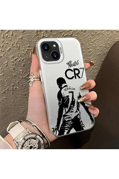 Hontinga iPhone 15 Compatible Star Football Player Patterned Silicone Edge Ha...