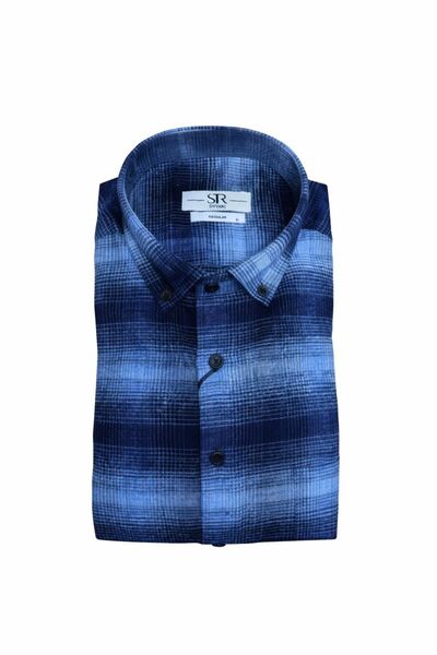 SÜVARİ Rahat Kalıp Ekose Desenli Pamuklu Premium Oduncu Gömleği