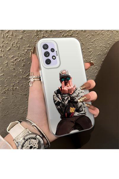 Hontinga Samsung Galaxy A72 Compatible Trend Men's Patterned Silicone Edge Ha...