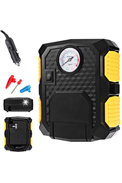 VERK Car compressor 12V, 100PSI 7BAR, 120W, analog pressure gauge, LED, 19.5 ...