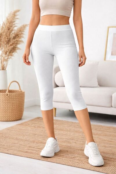 QULAT 3-Pack Modal Capri Leggings - Thin Elastic for Wearing Inside - Comfort...