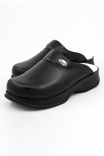 scrubso Comfy Black Orthopedic Women's Sabo Slippers