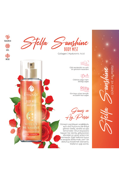 ESSAYER Stella Sunshine Body Mist 150 ml – Kadın Vücut Spreyi – Kalıcı Koku –...