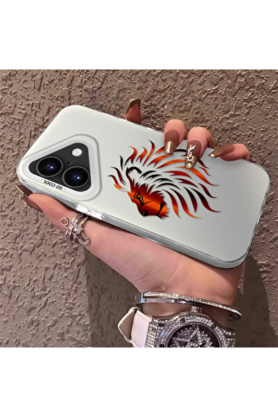 Hontinga iPhone 16 Compatible Silicone Edge Hard Back Phone Case Brand Design