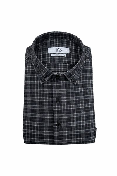 SÜVARİ Rahat Kalıp Premium SVR Pammuklu Desenli Oduncu Gömleği