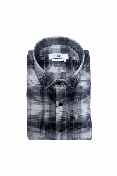 SÜVARİ Rahat Kalıp Premium SVR Pammuklu Desenli Oduncu Gömleği