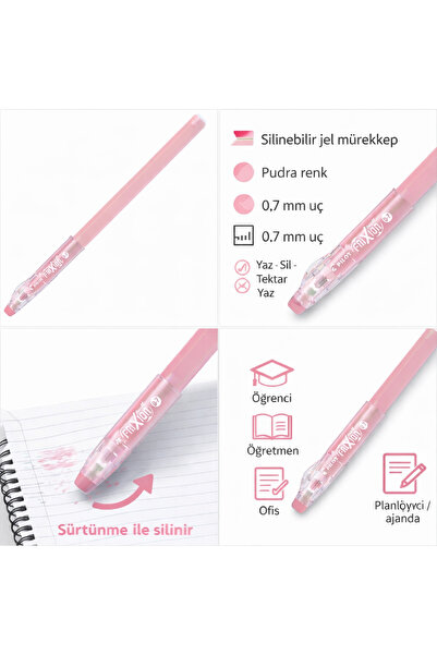 Lavandula Silinebilir tükenmez Kalem (Pilot Ball - Frixion) 0,7