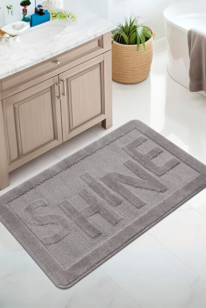 Konfor Halı Natural Non-Slip Base Bathroom Mat Long-Lasting Soft Textured Wat...