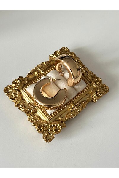 Charmist Çelik gold Lina halka küpe