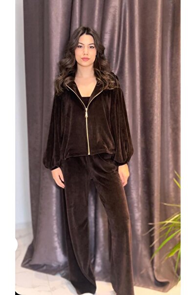 Sevvaltekinboutique Kadife üçlü takım