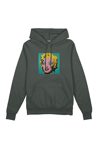 The Lucid Lab Andy Warhol / Marilyn Monroe Blue Oversized Hoodie - Anthracite