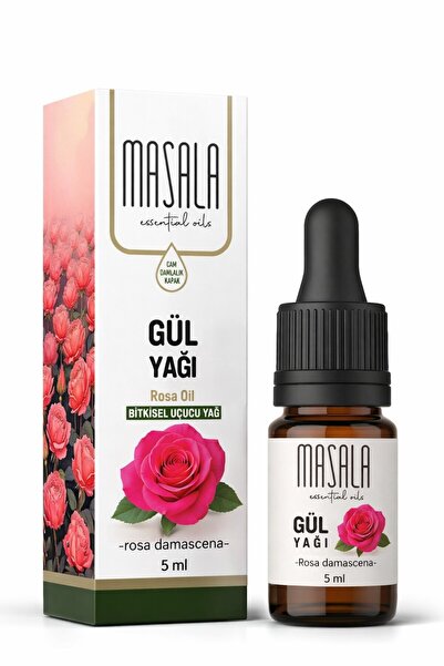 Masala Gül Yağı 5 ml – Rosa Damascena – Doğal Uçucu Yağ