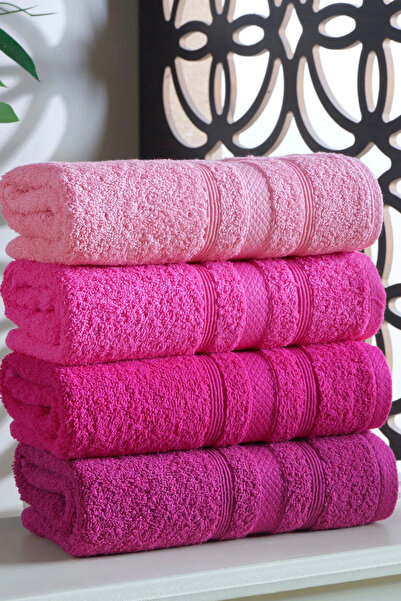 DNZGÜLCAN Lera 4-Piece 70X140 Towel Set - Bathroom Towel Set |   100% Cotton ...