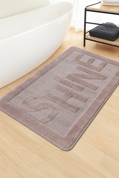 Konfor Halı Mink Non-Slip Sole Bath Mat Long Lasting Soft Water Absorbent Washable Shine 60X100