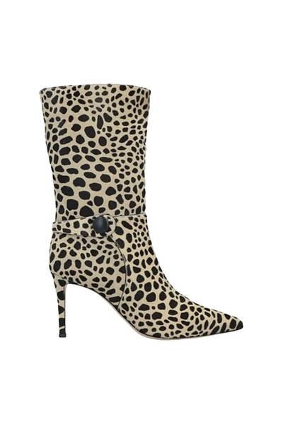 Giuseppe zanotti Calfskin Boots with pony hair effect
