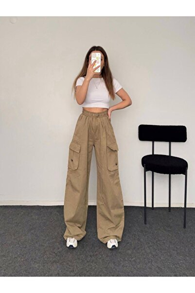 eyonnwear Pantaloni Jogger din in, buzunar cargo piese