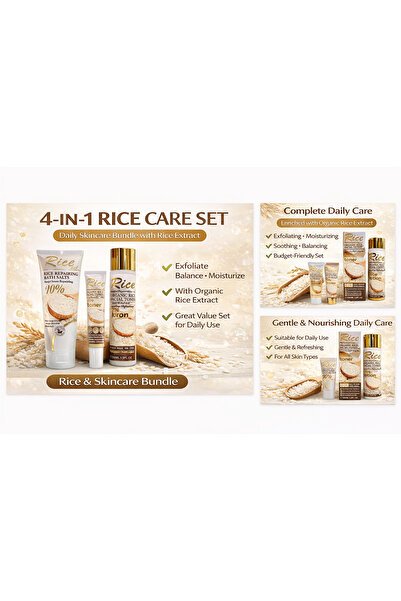 RICE Daily Skincare Set 4-in-1