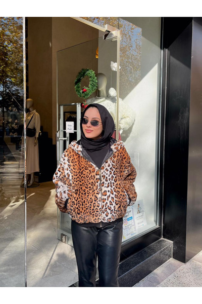 Brandi Leopard Print Plush Coat