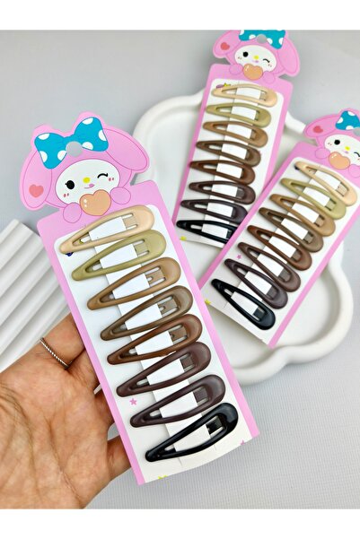 Toka Sepetim Kahverengi Temalı Çıtçıt Toka Seti