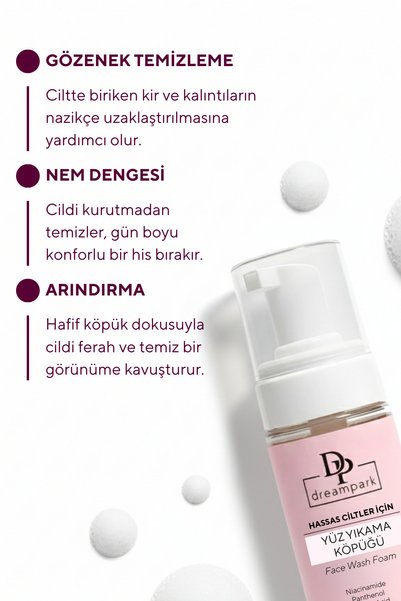 DREAMPARK Pore cleansing, purifying, cleansing, face washing foam for sensitive skin 150 ml