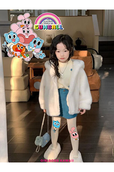 Girlboss Kawaii Gumball White Pantyhose Matte Opaque