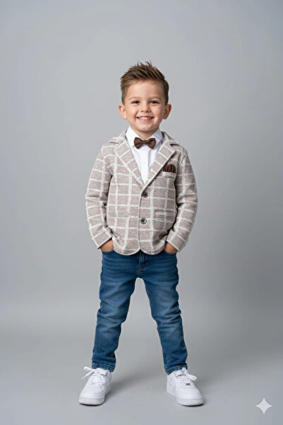 Bontino Αθλητικό μπουφάν, πουκάμισο και παντελόνι για αγόρια, 3 τεμαχίων, Σει...