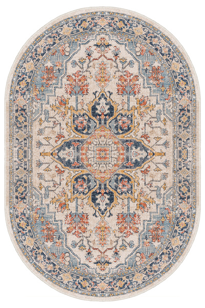 Mahita Home Dekoratif İnce Modern Halı, Makinede Yıkanabilir Kaymaz Taban Sal...