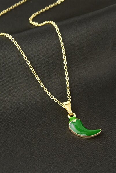 Marsilyan Pepper Tip Enamel Necklace Ilkel-Bjt940