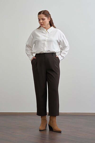 ALLDAY Гіркий кави-Pensli Комфортні штани з віскози