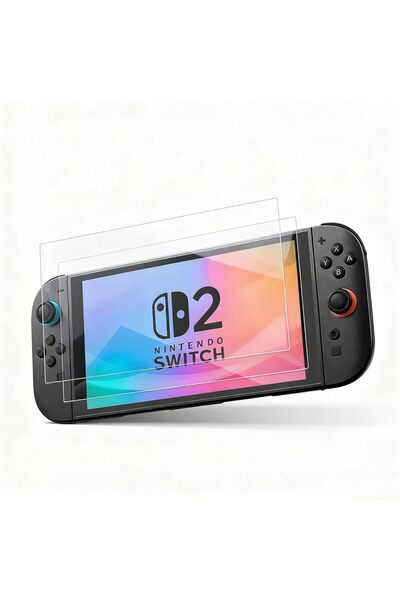Generic عبوة من قطعتين من واقيات شاشة نينتندو سويتش 2، مضادة للانعكاس، خالية ...