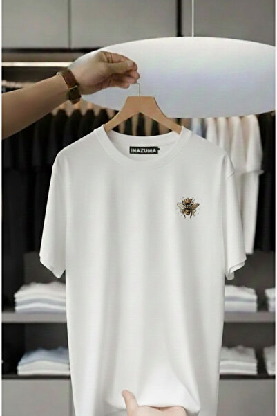 İnazuma Outdoors Unisex Oversized Printed Cotton Crew Neck Short Sleeve White...