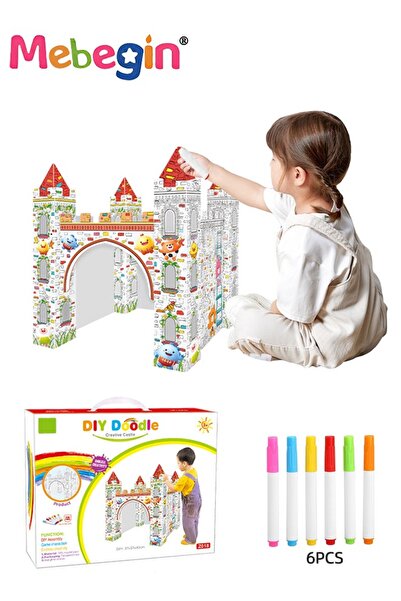 MEBEGIN مجموعة رسم يدوية بستة أقلام ملونة، مجموعة ألعاب فنية وحرفية للأطفال، ...