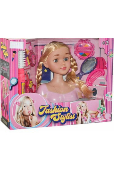 canes Büst Bebek Güzellik Seti Saç Yapma Oyuncak Kuaför Seti