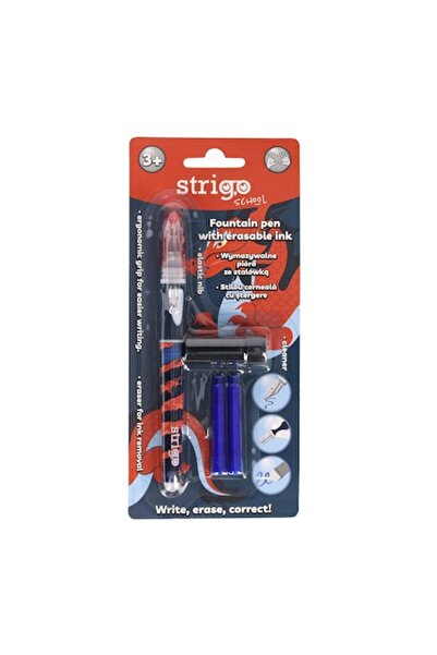 Strigo Erasable Ink Pen + 2 Refills + Cleaning Device