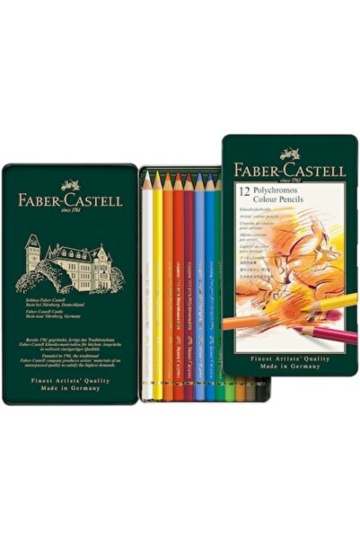 Faber Castell Creioane colorate Faber-Castell Polychromos, 12 culori, cutie m...
