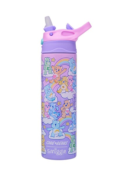 SMIGGLE - Care Bears 520ML Otomatik Gizli Pipetli Çelik Matara