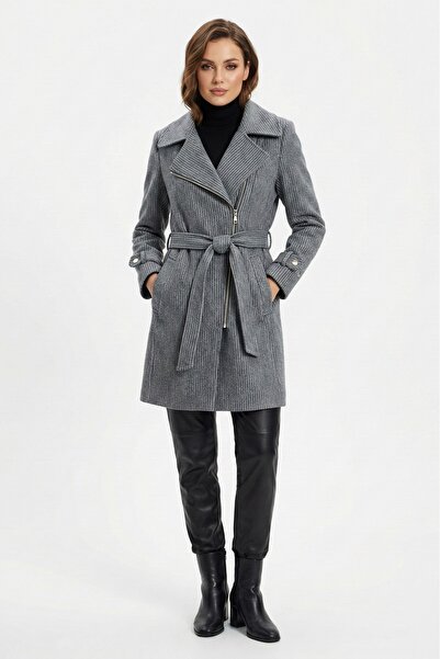 WAS Striped Stamp Coat