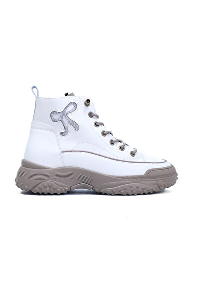 Guja Hakiki Deri Ortapedik Taban Yapılı Fermuar Detaylı Kadın Bot